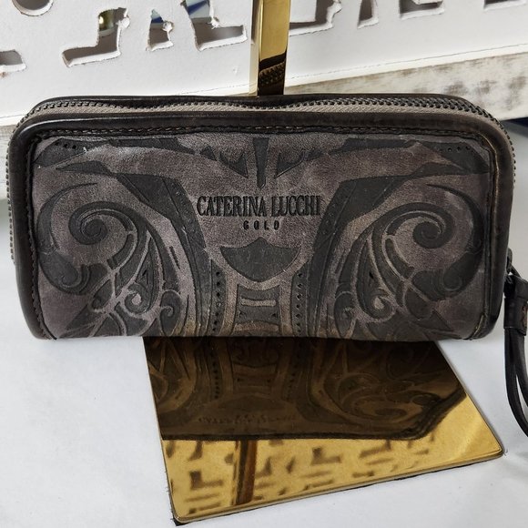 NWT Caterina Lucchi Leather Wallet Gold Line SPO Campomaggi - Picture 7 of 9